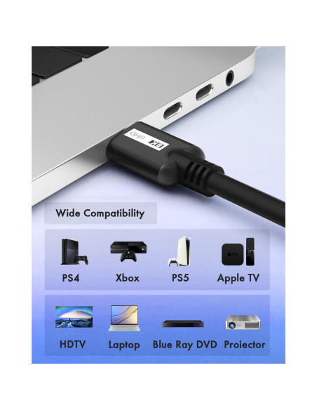 Cable HDMI 8K 3M 2Pack KOMGILK Alta Velocidad 48Gbps