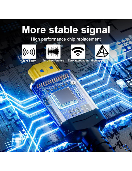 Cable HDMI de fibra óptica 30.48 m Adrenenjoyer 4K 60Hz