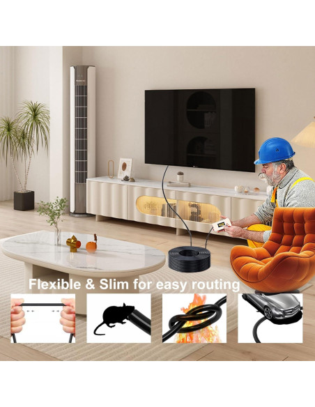 Cable HDMI de fibra óptica 30.48 m Adrenenjoyer 4K 60Hz