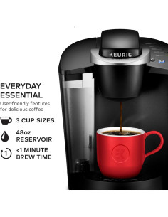 Cafetera K-Classic Keurig 1 Porción 1.42L Automática Negra 2