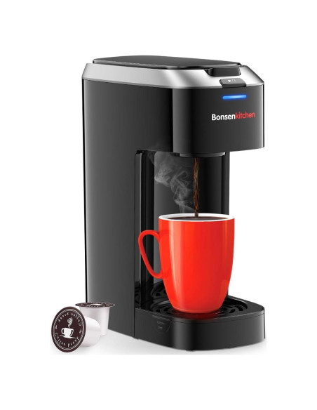 Cafetera de Una Sola Porción Bonsenkitchen CM3302 Plata 177-414ml