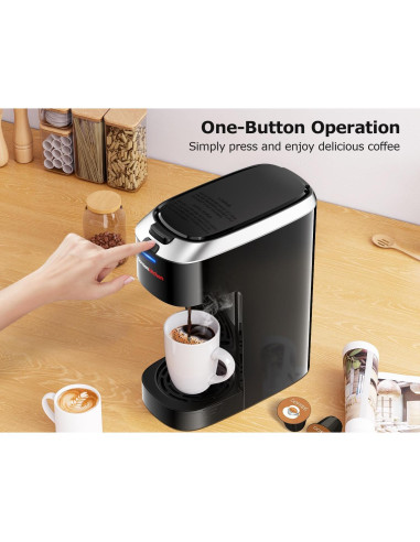 Cafetera de Una Sola Porción Bonsenkitchen CM3302 Plata 177-414ml