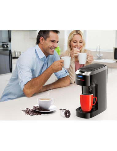 Cafetera de Una Sola Porción Bonsenkitchen CM3302 Plata 177-414ml