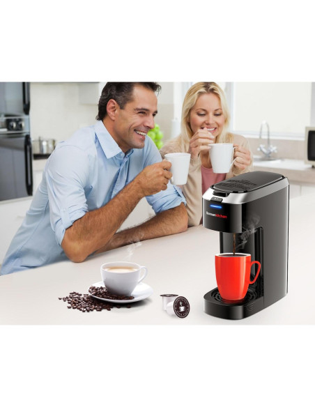 Cafetera de Una Sola Porción Bonsenkitchen CM3302 Plata 177-414ml