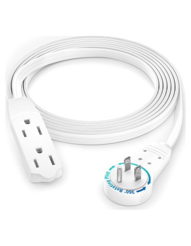 Cable de Extensión Maximm 1.83m Enchufe Plano 360 3 Salidas