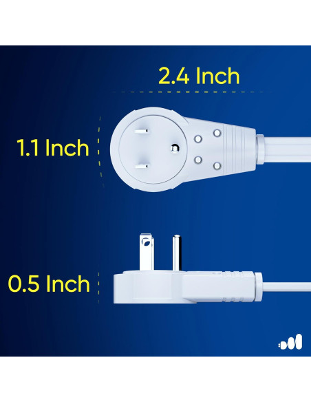 Cable de Extensión Maximm 1.83m Enchufe Plano 360 3 Salidas Cable de Extensión Maximm 1.83m Enchufe Plano 360 3 Salidas