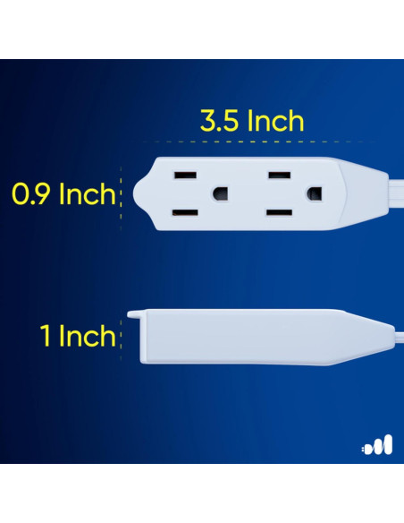 Cable de Extensión Maximm 1.83m Enchufe Plano 360 3 Salidas Cable de Extensión Maximm 1.83m Enchufe Plano 360 3 Salidas