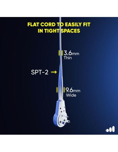 Cable de Extensión Maximm 1.83m Enchufe Plano 360 3 Salidas