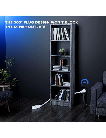 Cable de Extensión Maximm 1.83m Enchufe Plano 360 3 Salidas Cable de Extensión Maximm 1.83m Enchufe Plano 360 3 Salidas