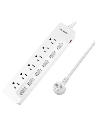Regleta de Protección ROOTOMA 6 Salidas 1.8m Interruptores