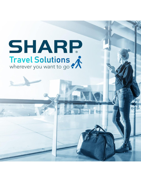 Adaptador de Viaje Universal SHARP con 4 Puertos USB - Negro