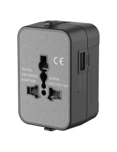 Adaptador de Viaje Universal Vishui 2025 con Puertos USB-A y Tipo-C