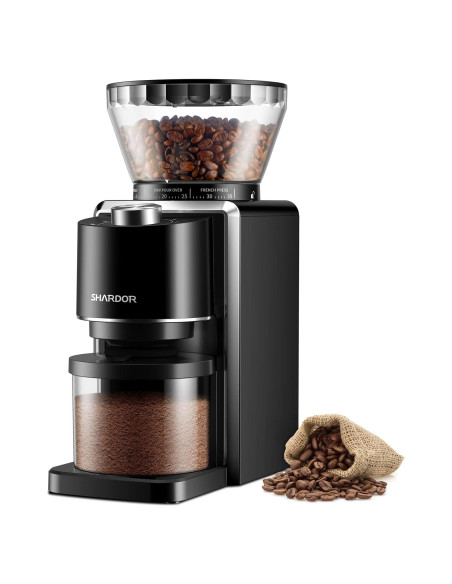 Molinillo de Café Eléctrico SHARDOR 35 Ajustes 2-12 Tazas