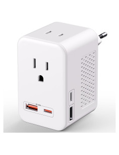 Convertidor de Voltaje TREVOLTY 1600W 220V a 110V con USB