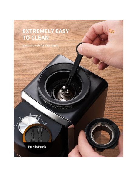 Molinillo de Café Eléctrico SHARDOR 35 Ajustes 2-12 Tazas