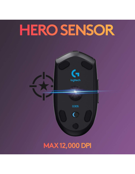 Ratón Gaming Inalámbrico Logitech G305 LIGHTSPEED Negro