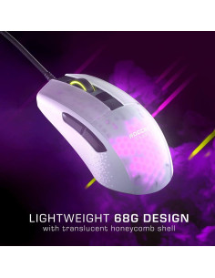 ROCCAT Burst Pro Ratón Ergonómico RGB 68g Blanco 2