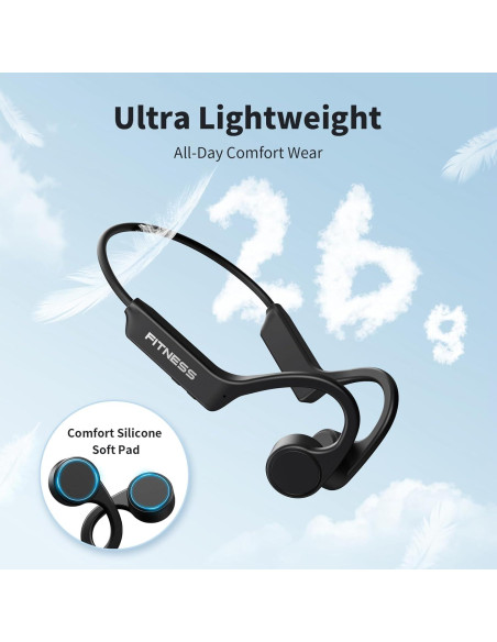 Auriculares Inalámbricos PSIER X11 Conducción Ósea IPX6 Negro