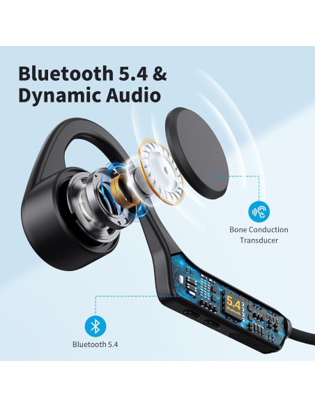 Auriculares Inalámbricos PSIER X11 Conducción Ósea IPX6 Negro