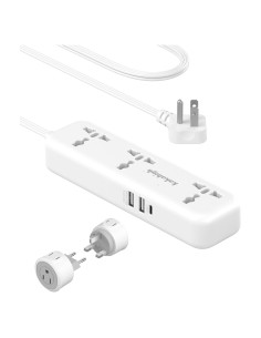 Adaptador de Enchufe Universal KAKAHIGH con USB 5FT
