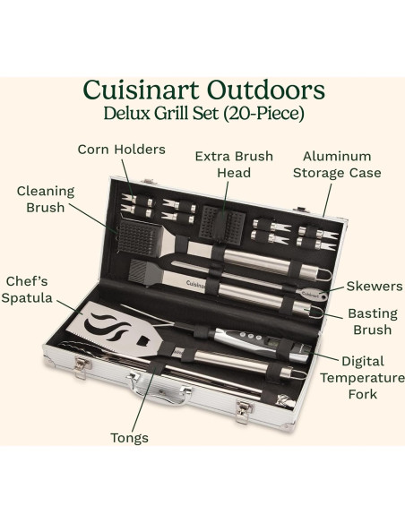 Juego de Herramientas de Parrilla Cuisinart 20 Piezas