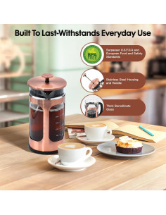 Prensa Francesa Panana 34oz Vidrio Borosilicato Cobre 2