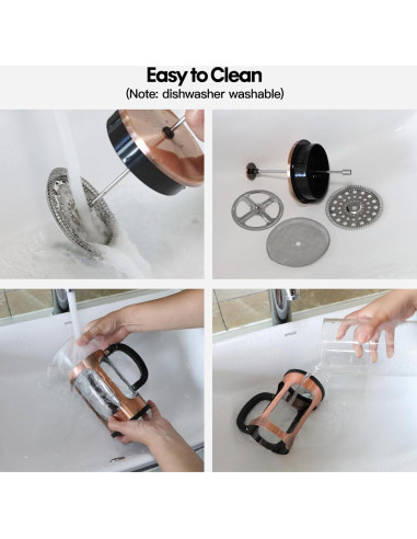 Prensa Francesa Panana 34oz Vidrio Borosilicato Cobre