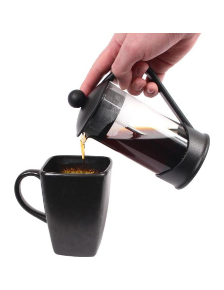 Cafetera Prensa Francesa Clever Chef 2 Tazas Negra 0.4L