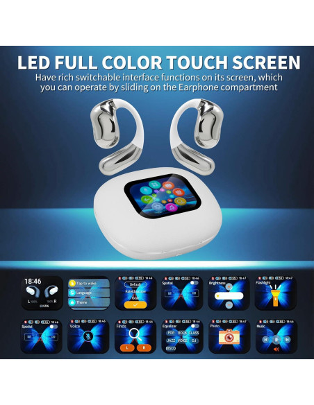 Auriculares Inalámbricos Bluetooth 5.4 YJ33 con Pantalla Táctil