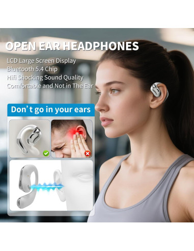 Auriculares Inalámbricos Bluetooth 5.4 YJ33 con Pantalla Táctil