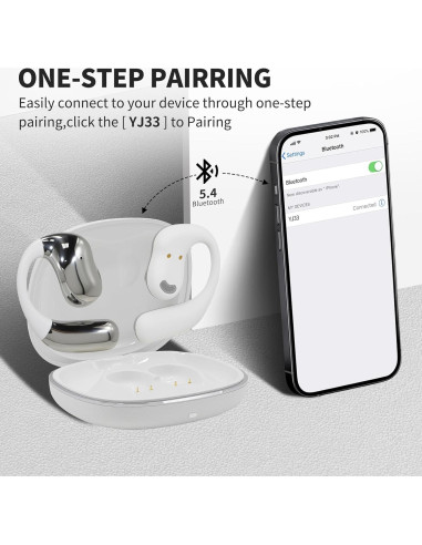 Auriculares Inalámbricos Bluetooth 5.4 YJ33 con Pantalla Táctil