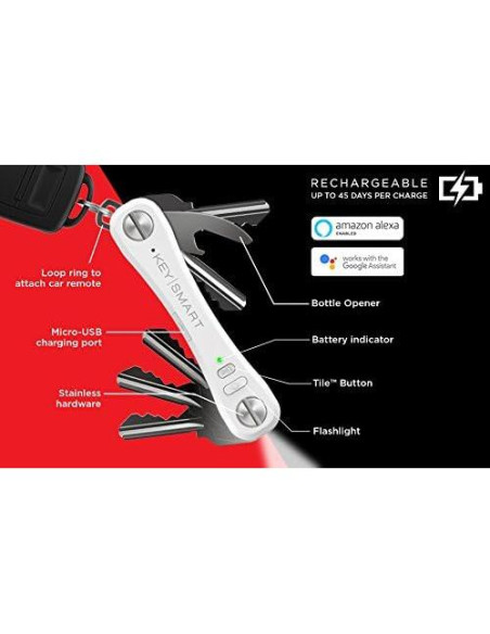 KeySmart Pro - Organizador de Llaves Inteligente con Bluetooth y Linterna LED