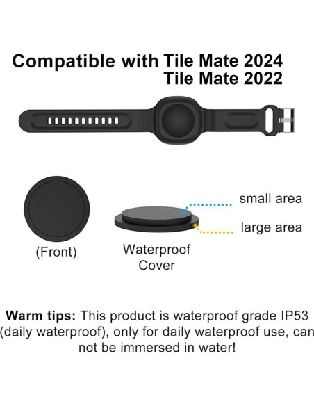 4 Pulseras Impermeables de Silicona para Tile Mate 2024/2022 - VAEKNVG