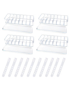 Caja organizadora de cables transparente PEUTIER 4 piezas 26.5x9.5x6cm