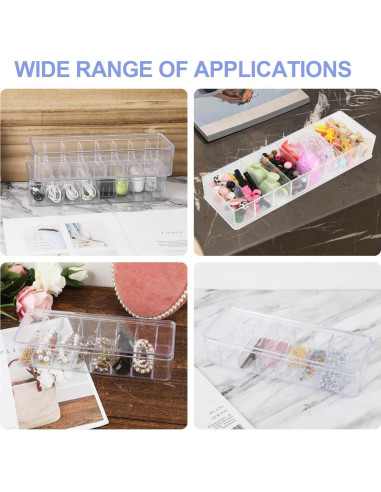 Caja organizadora de cables transparente PEUTIER 4 piezas 26.5x9.5x6cm