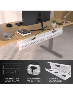 Bandeja de gestión de cables Ultimate Setup - 2 piezas - Blanco 2
