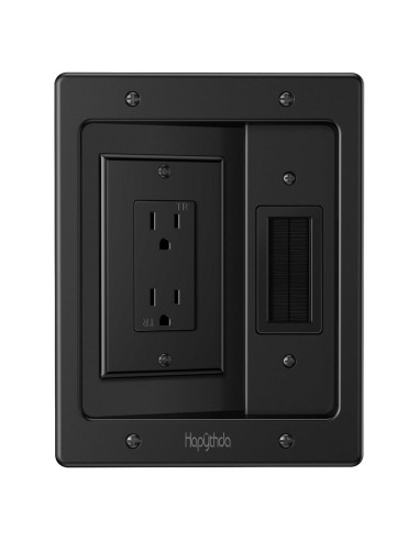 Kit de gestión de cables para TV HAPYTHDA negro 19.9x15.6 cm