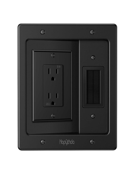 Kit de gestión de cables para TV HAPYTHDA negro 19.9x15.6 cm