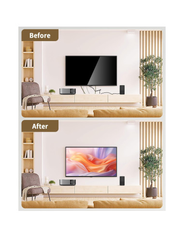 Kit de gestión de cables para TV HAPYTHDA negro 19.9x15.6 cm