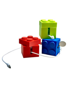 Organizador de Cables en Cubo - Ladrillo Arcoíris - Pequeño y Grande