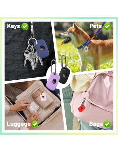 4 Fundas de Silicona para Tile Pro 2024 con Llavero - Negro