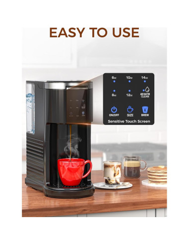 Cafetera COWSAR CM3729E-BLACK 2 en 1 para cápsulas y café molido