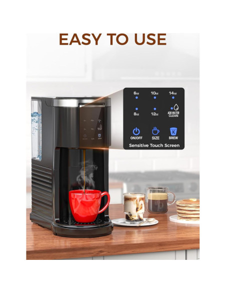 Cafetera COWSAR CM3729E-BLACK 2 en 1 para cápsulas y café molido