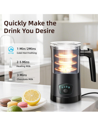 Espumador de Leche Eléctrico AGORVIO FF05 550ml 400W