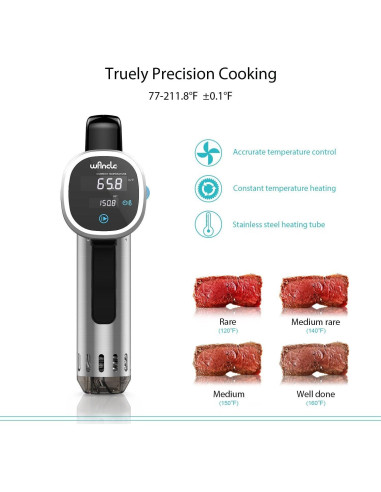 Circulador Sous Vide Wancle 850W Ultra Silencioso 120V