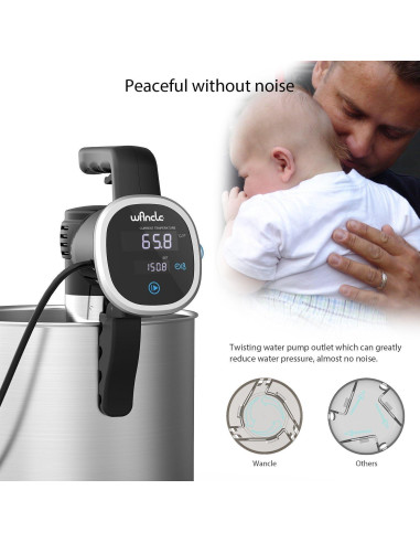 Circulador Sous Vide Wancle 850W Ultra Silencioso 120V