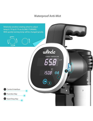 Circulador Sous Vide Wancle 850W Ultra Silencioso 120V