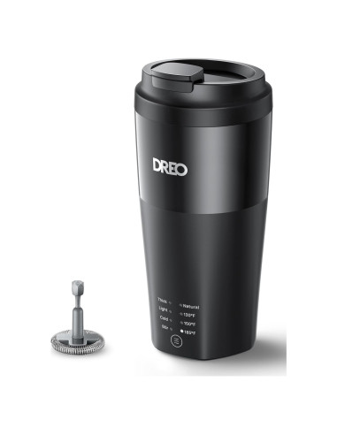 Espumador de Leche Dreo DR-KMF003 Eléctrico 4-en-1 Negro