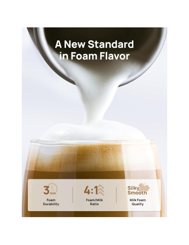 Espumador de Leche Dreo DR-KMF003 Eléctrico 4-en-1 Negro