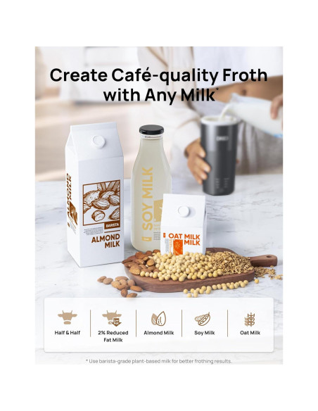 Espumador de Leche Dreo DR-KMF003 Eléctrico 4-en-1 Negro